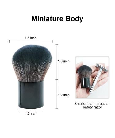 Portable Mini Shaving Brush with PU Pouch - Travel-Friendly Brush for Fast Lathering - Durable Synthetic Fibers - Anti-Rust Handle - Handy Carry Pouch - Buy Online on SooperMarket.com