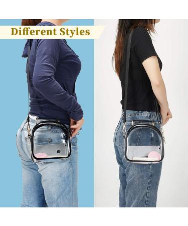 COROMAY Clear Stadium Approved Purse for Women - See Through Clear Handbag in Black - Buy Online on SooperMarket.com