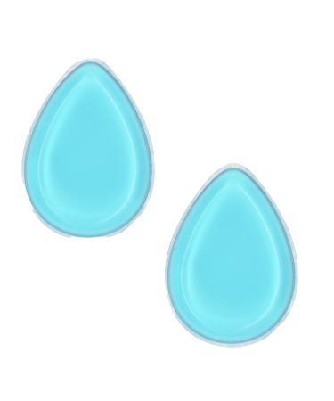 2 x silicone make-up sponge transparent applicator and blender washable cosmetics beauty tool beauty blender facial make-up applicator aqua