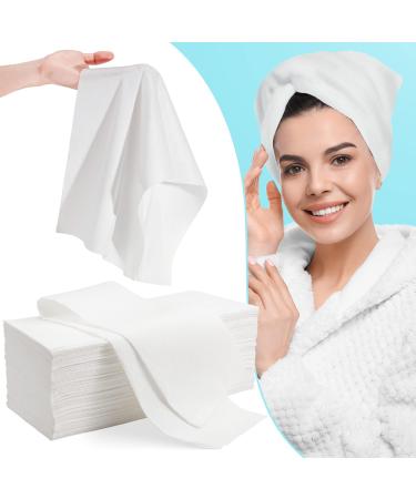 Noverlife 50 Pack Disposable Hair Towels Hair Drying Towel Disposable Salon Towel Non-Woven Hair Care Towel Travel Towel Foot Bath Towels Disposable Guest Towel Disposable Towel for Salon & Spa
