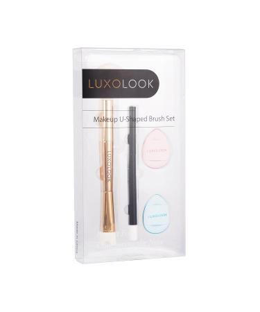 U-Shaped Viral Contour Nose Brush Set | Dual-Ended Makeup Brush & Foundation Sponge for Perfect Contouring | Enhance Your Look with Professional Makeup Tools - Buy Online on SooperMarket.com