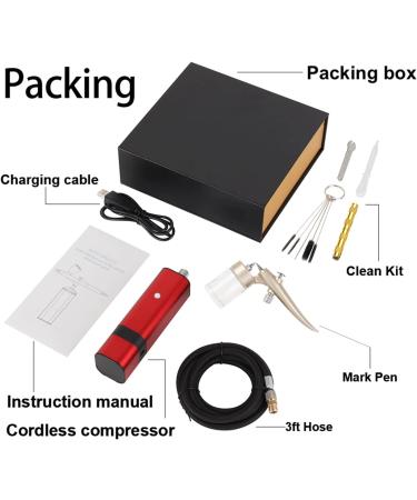 Paint Sprayer Designed Cordless Airbrush Kit for Art Paint Makeup Nail Beauty Temporary Tattoos Cake Decoration Model Artist for Painting Ceilings Fences cabinets Tm80s B Black - Buy Online on SooperMarket.com