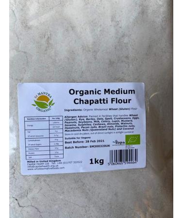 24 Mantra Organic Medium Chapatti Flour 1kg - Buy Online on SooperMarket.com