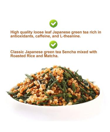 Buy Organic Green Tea - Loose Leaf Japanese Genmaicha 170g | Premium Black Rice & Matcha Blend - Buy Online on SooperMarket.com