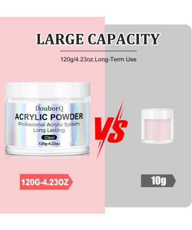 4.23oz Professional Crystal Clear Acrylic Nail Powder for French Manicure Extension - Buy Online on SooperMarket.com
