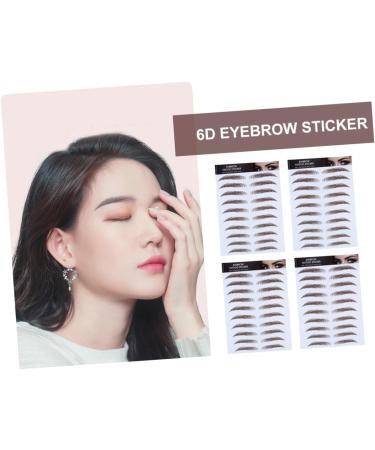 4pcs Eyebrow Stickers 6d Eyebrows Brow Shaper False Eyebrows Cosmetics Post Paper 4d Hair - Buy Online on SooperMarket.com
