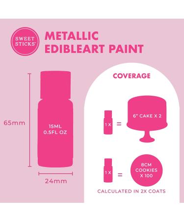 Sweet Sticks Metallic Edible Art Paint 15ml Rose Gold - Buy Online on SooperMarket.com