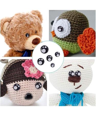 PandaHall Resin Safety Eyes 100pcs for Amigurumi & Crafts - Black Stuffed Teddy Bear Eyes in 5 Sizes (8/10/12/14/16mm) with Washers - 100 Pack - Buy Online on SooperMarket.com