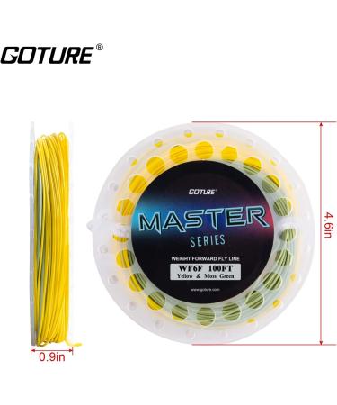 Goture Fly Fishing Line Weight Forward Floating  Fly Fishing Floating Line Double Welded Micro Loops  Fly Line Dacron Backing for Freshwater Saltwater 90FT 100FT A: Fly fishing Line-Yellow&Green 100FT.WF6F - Buy Online on SooperMarket.com