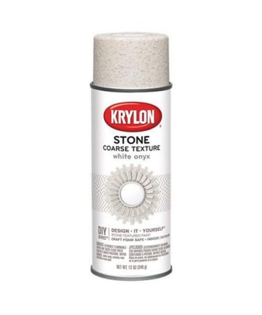 Krylon K18213 Coarse Stone Texture Finish Spray Paint  White Onyx  12 Ounce
