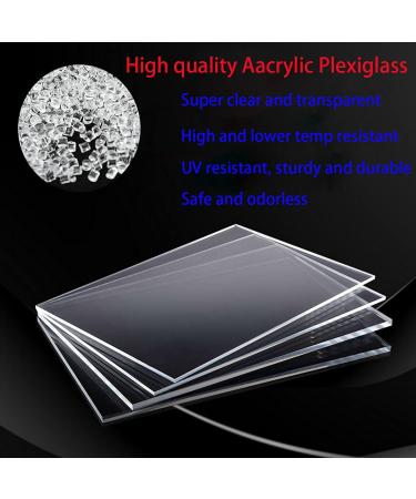 DARENYI 10 Pcs Clear Acrylic Sheet Plexiglass Clear Plastic Sheet 1mm Transparent Acrylic for Drawing  Printing  Craft DIY  Picture Frame etc(18 x 13cm) 7.08 x 5.12in x 1mm Clear 10 - Buy Online on SooperMarket.com