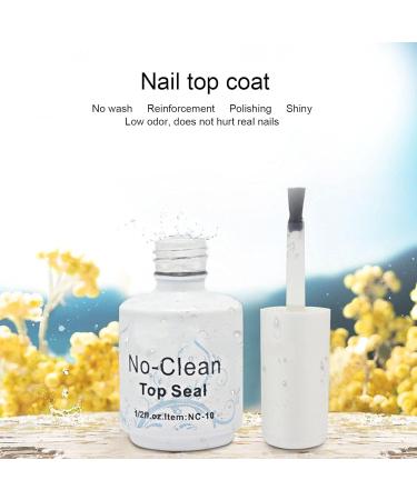 No Wipe Top Coat Gel Polish Protection High Shine Safe Mild 15ml Top Coat Professional for Family Gathering for Home for Dating Party - Buy Online on SooperMarket.com