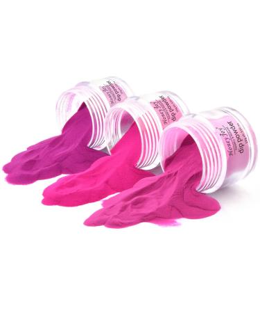 Honey Joy Rose Pink Dip Powder Nails Kit - Set of 6 Boxes | Hot Pink Nail Dipping Powder Colors | No Lamp Cure Required | Gel Polish Effect | Even & Smooth Finish - Buy Online on SooperMarket.com