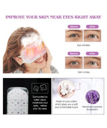 10 PCS Lavender Steam Eye Mask for Dry Eye Relief and Dark Circles - Self Heating, Disposable and Soothing Headache - Eye Steam Mask for Puffiness and Fatigue - Buy Online on SooperMarket.com