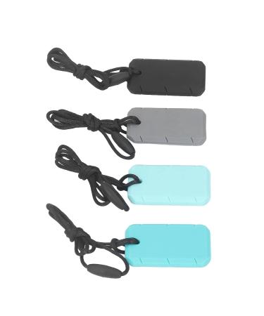 Sensory Chew Necklace Set - 4 Soft Food Grade Silicone Pendants for Kids and Adults - Buy Online on SooperMarket.com