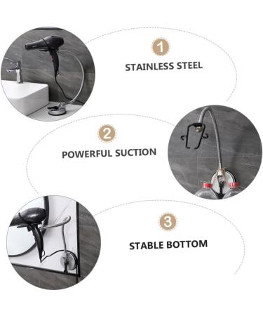 Beavorty Hair Rack Storage Hands Rotating Bracket Bathroom Cup Blow Stand Dryer Hand Suction Holder - Buy Online on SooperMarket.com