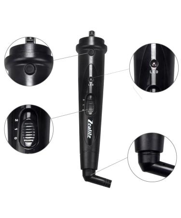 Zealite 6 in 1 Curling Wand Set - Interchangeable Ceramic Barrels & Heat Resistant Glove | International Shipping Available - Buy Online on SooperMarket.com