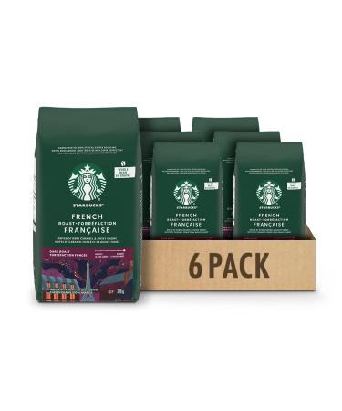 Starbucks French Roast Whole Bean Coffee 340 Grams (Pack Of 6) French Dark Roast 2040 Grams