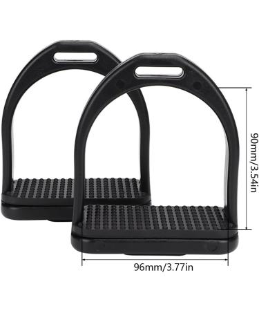 Buy Doact Iron Stirrups for Adults & Kids - Black Rubber & Plastic Medium Dressage Safety - Perfect for Young Equestrians - Buy Online on SooperMarket.com