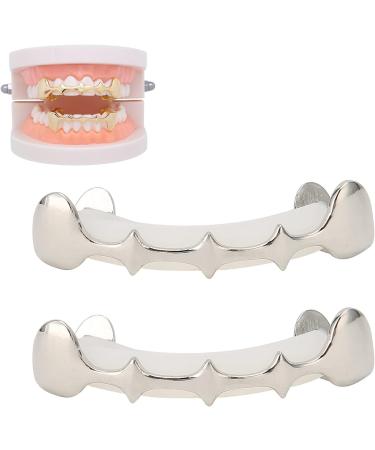 Party Teeth Brace Compatible Fashionable Hip Hop Brace Brass for Party for Halloween for Music Concerts(Silver) - Buy Online on SooperMarket.com