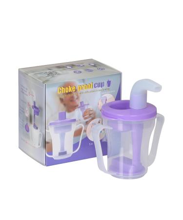 Ehucon Dysphagia Regulating Drinking Cup Prevent Choking for Dysphagia/Dementia/Elderly Dispenses 5 10cc or 10 15cc of Liquid Each time Spill-Proof(Purple)