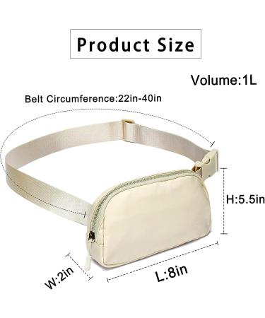 Joysoda 40 Inch Adjustable Fanny Pack Belt Bag - Unisex Beige Belt Bag for On-the-Go Style - Buy Online on SooperMarket.com