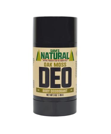 Sam s Natural Deodorant - Oak Moss - Aluminum Free DEO - No phthalates parabens sulfates or dyes - Made in New Hampshire - For Men Women Unisex - Vegan Cruelty Free - 3 oz