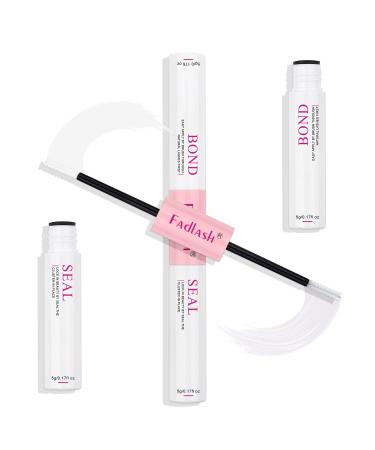 Lash Bond and Seal 10ml Individual Lashes Glue and Seal Super Strong Hold DIY Lash Extension Kit Hold 48-72 Hours Waterproof Cluster Lash Glue Latexfree Eyelash Extension Kit