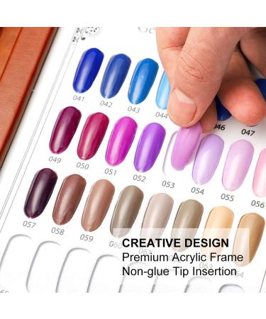 Lodokdre 216 Colors Nail Tips Display Book DIY Nail Arts Showing Tag Color Graphic Card Painting Display Board White - Buy Online on SooperMarket.com