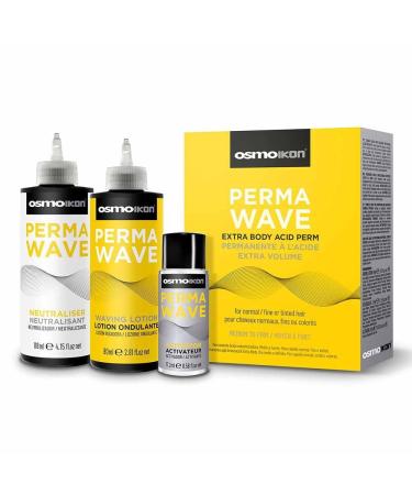 OSMO IKON PERMAWAVE - HAIR PERM KIT - EXTRA BODY ACID PERM - FOR NORMAL / FINE OR TINTED HAIR - MEDIUM TO FIRM - VEGAN FORMULA - TRUE TO ROD SIZE CURLS
