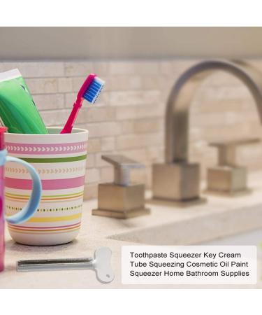Ritioner Stainless Steel Toothpaste Squeezer Key Cream Tube Squeezing Cosmetic Oil Paint Squeezer Home Bathroom Supplies - Buy Online on SooperMarket.com