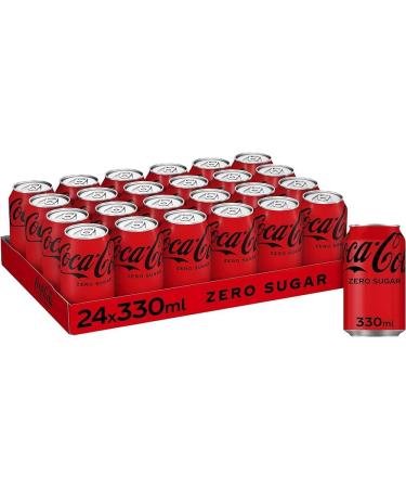 Coca Cola Zero 24-Pack - 330ml Cans | Sugar-Free Maximum Taste | Unleash the Bold Refreshment | On-the-Go - Buy Online on SooperMarket.com