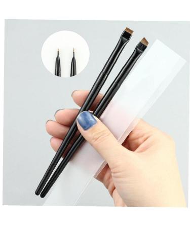 Tossper 2-Piece Professional Makeup Brush Set | Angled Eyebrow & Flat Eyeliner Brushes for Flawless Beauty - Buy Online on SooperMarket.com