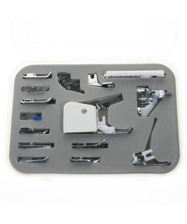 BIGTEDDY 15pc Domestic Sewing Machine Snap-On Presser Walking Foot Kit for Brother, Singer, Babylock, Janome, Pfaff, Kenmore, Riccar, Necchi