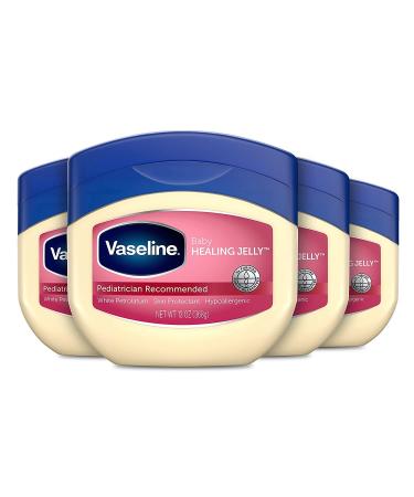 Vaseline 100% Pure Petroleum Jelly Baby Skin Protectant 13 Oz Pack of 4
