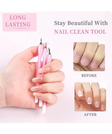 50Pcs Pink Nail Cuticle Trimmer Rubber Cleaner Dead Skin Fork Pusher Set for Women and Men - Buy Online on SooperMarket.com