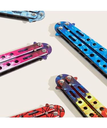 Butterfly Training Comb Comb Trainer Stainless Steel Unsharpened Slice Butterfly Training Comb for Beginner Practice Swords Training Tool Dark Blue - Buy Online on SooperMarket.com