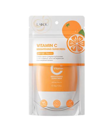 Sun Cream SPF 50 Vitamin C Sunscreen SPF 50 For Face SPF 50 Face Moisturiser For UVA & UVB Protection Water Resistant & Non-Greasy Sun Cream Sun Lotion Sunscreen For Face Neck Body 50G