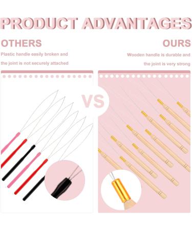 Vlasy Hair Extension Loop Needle Threader Set - 10PCS Micro/Nano Bead Pulling Hook Tools for Hair and Feather Extensions - Buy Online on SooperMarket.com