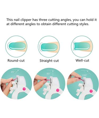 JZF Acrylic Nail Clipper Professional Adjustable Stainless Steel Artificial Nail Clipper Gel False Nails Tips Cutter for Nail Art Manicure Tool (White) - Buy Online on SooperMarket.com