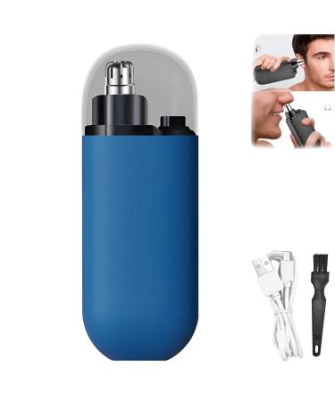 LONGLUAN Gelmalls Nose Trimmer Portable Nose Hair Trimmer Painless & Precision 2024 New Rechargeable Portable Nose Hair Trimmer Washabl Easy Cleansing Nose Hair Trimmer for Travel (Blue)
