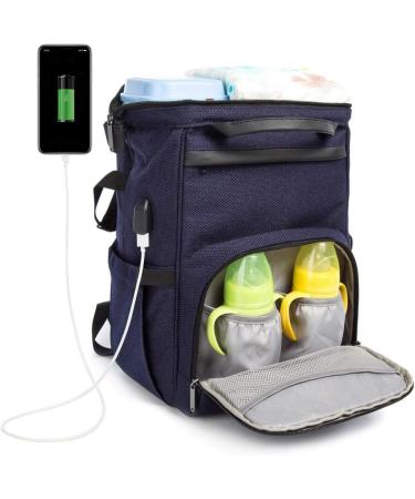 Osann Diaper Backpack - Large Capacity with Mobile Phone Port | Stylish Indigo | Perfect for International Shipping - Buy Online on SooperMarket.com