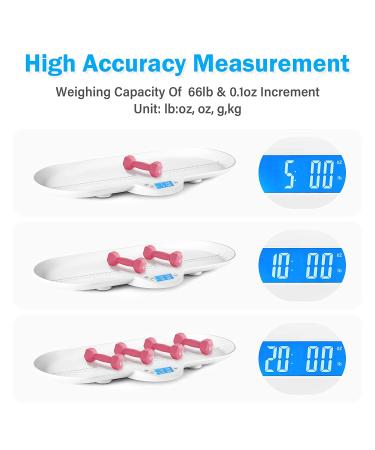 Accurate Baby & Pet Scale - Digital Weighing Scale for Infants, Toddlers & Animals with Hold Function | Precise آ±0.1oz - Buy Online on SooperMarket.com