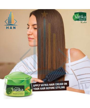 Vatika Naturals Nourish & Protect Styling Hair Cream with Henna Almond & Aloe Vera - 140ml for Healthy Hair | Buy Online Worldwide - Buy Online on SooperMarket.com