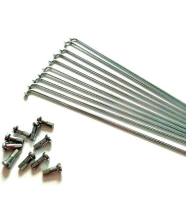 10 x 264MM Stainless Steel Bicycle Spokes with Nipples for 26inch/700C Wheels - High Strength Mountain & Road Bike Spokes - Buy Online on SooperMarket.com