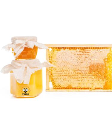 2 x 300g Honeycomb Of Wildflower In Wood Frame - Pure Raw Natural Honey Comb - Unpasteurised - Buy Online on SooperMarket.com