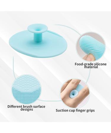 4PCS Soft Silicone Face Scrubber Set for Gentle Facial Exfoliation and Pore Cleansing - Buy Online on SooperMarket.com