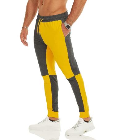 Ouber Men's Stylish Athletic Sweatpants - Yellow X-Large - Buy Online on SooperMarket.com