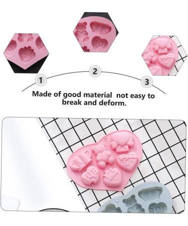 Alipis Chocolate DIY Mold 2pcs Cake Silicone Mold Silicone Molds Chocolate Cake Mold Baking Supply Donut Dog Biscuits 3D 20.7x15.2cm Pink - Buy Online on SooperMarket.com