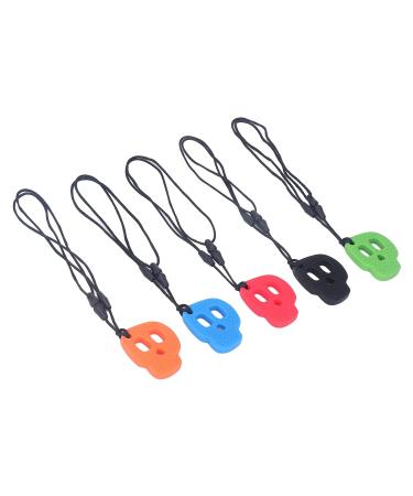 Chew Collar 5 Pack | Heat Resistant Sensory Chew Collars in Bright Colors | Soft Silicone for Autism - Buy Online on SooperMarket.com